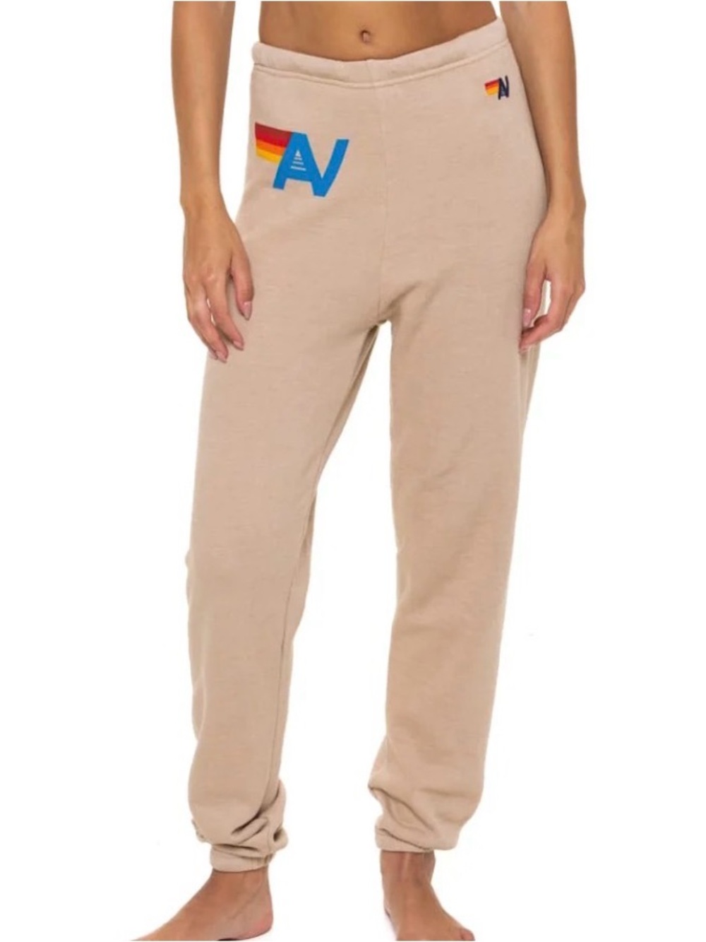 Aviator Nation Logo Sweatpants in Sand